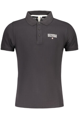 MILITARY ACADEMY BLACK MEN'S SHORT SLEEVE POLO