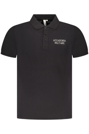 MILITARY ACADEMY BLACK MEN'S SHORT SLEEVE POLO