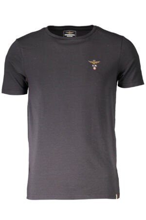 AERONAUTICA MILITARE BLACK MEN'S OUTERWEAR T-SHIRT