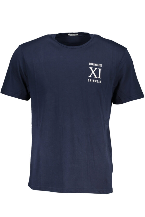 BIKKEMBERGS MEN'S SHORT SLEEVED T-SHIRT BLUE