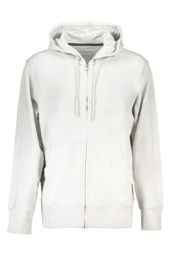 CALVIN KLEIN MEN'S GRAY ZIP SWEATSHIRT