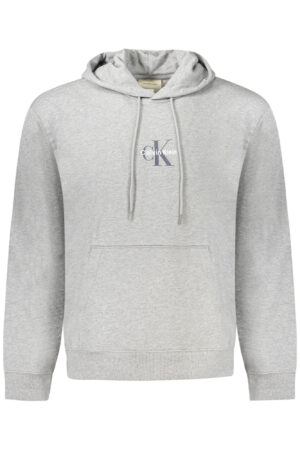 CALVIN KLEIN MEN'S GRAY ZIP-UP SWEATSHIRT