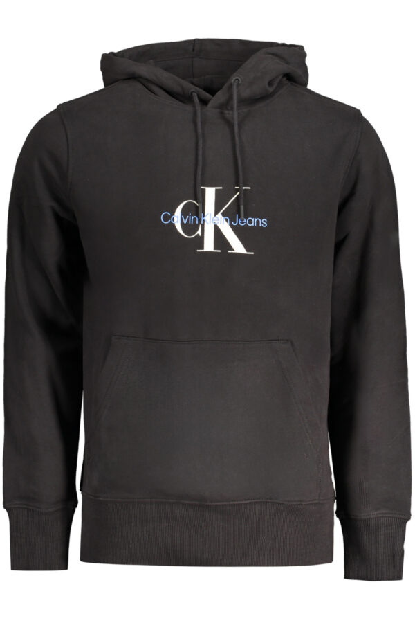 CALVIN KLEIN MEN'S BLACK ZIP-UP SWEATSHIRT