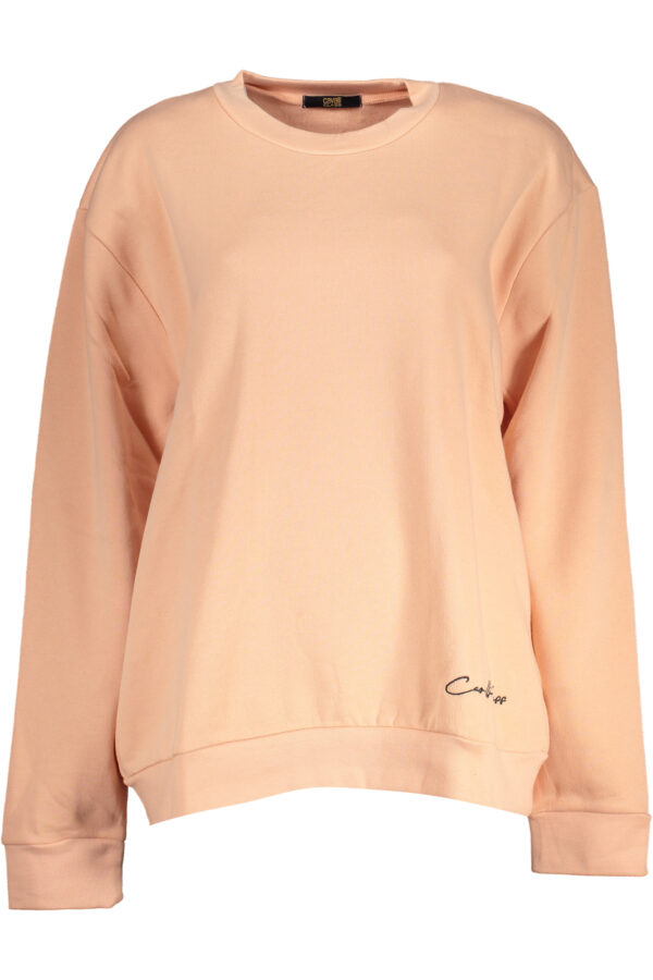 CAVALLI CLASS WOMEN'S PINK SWEATSHIRT WITHOUT ZIP