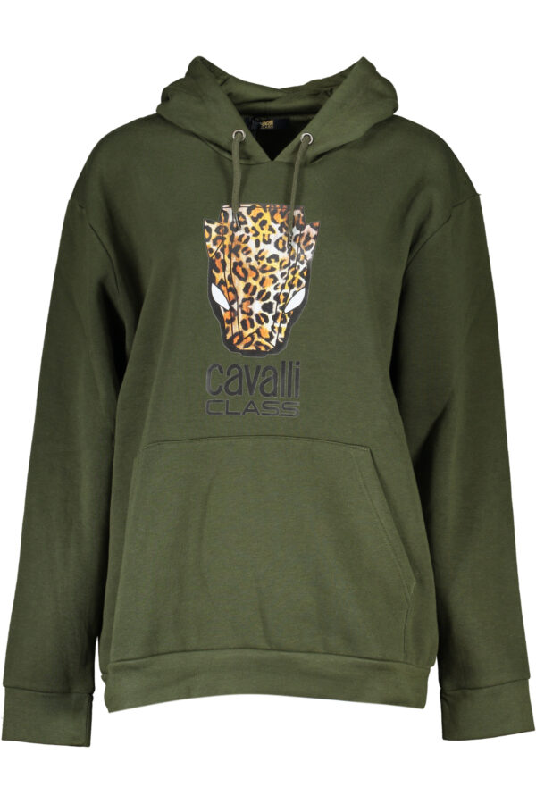 CAVALLI CLASS WOMEN'S ZIPLESS SWEATSHIRT GREEN