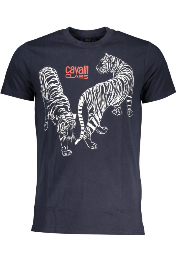 CAVALLI CLASS MEN'S SHORT SLEEVED T-SHIRT BLUE