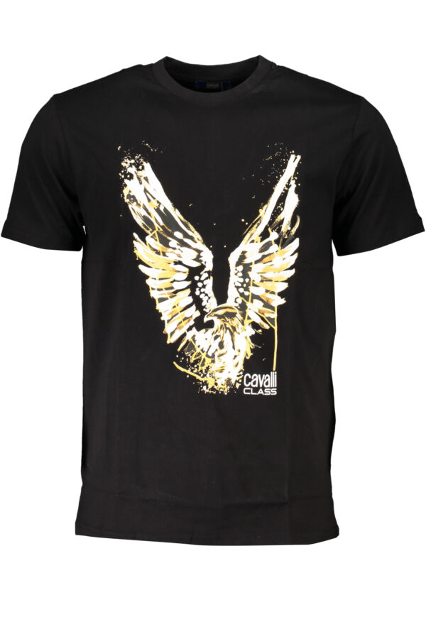 CAVALLI CLASS MEN'S SHORT SLEEVE T-SHIRT BLACK