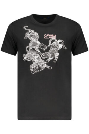 CAVALLI CLASS SHORT SLEEVE T-SHIRT MEN BLACK
