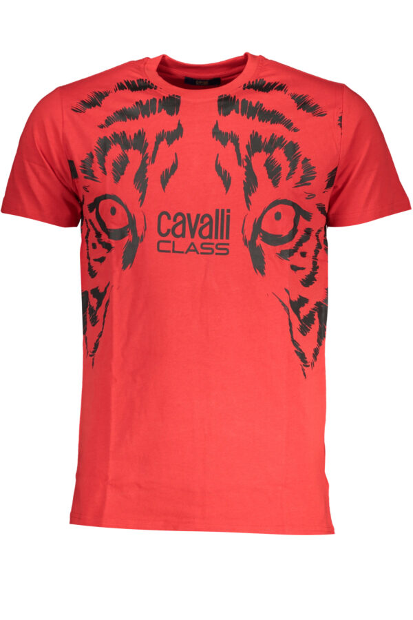 CAVALLI CLASS MEN'S SHORT SLEEVE T-SHIRT RED