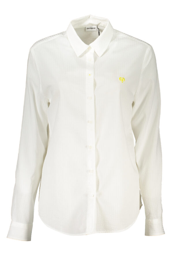 DESIGUAL WOMEN'S LONG SLEEVE SHIRT WHITE