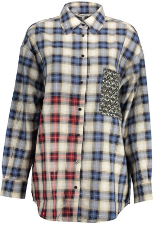 DESIGUAL LONG SLEEVE SHIRT WOMEN BLUE