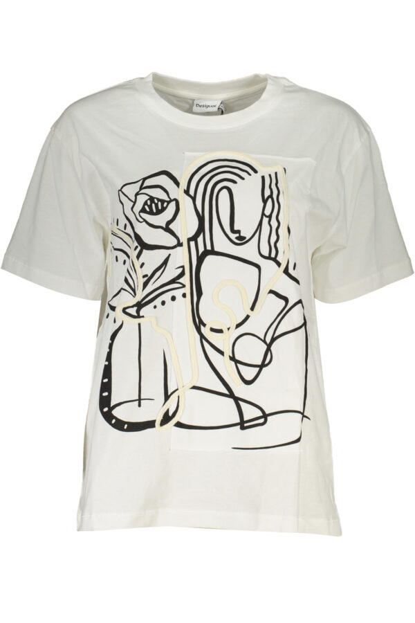 DESIGUAL WOMEN'S SHORT SLEEVE T-SHIRT WHITE
