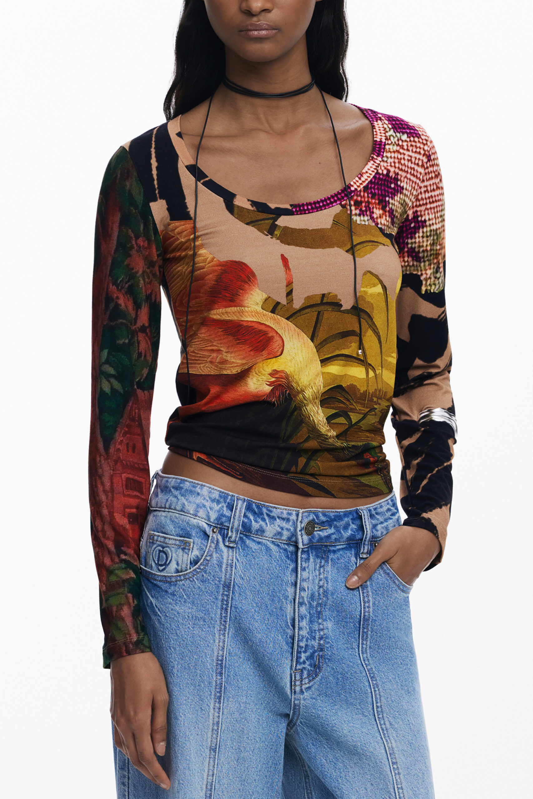 desigualt-shirtmanichelunghedonnamarrone_1