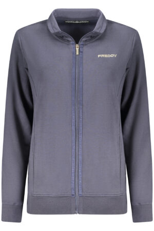 FREDDY WOMEN'S BLUE ZIP-UP SWEATSHIRT