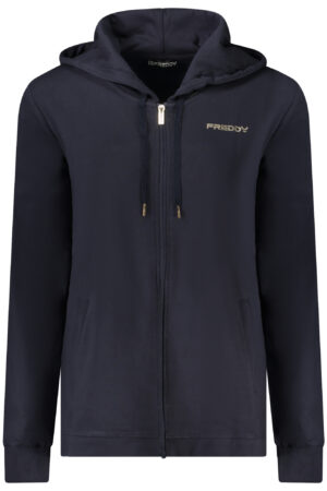 FREDDY WOMEN'S BLUE ZIP-UP SWEATSHIRT