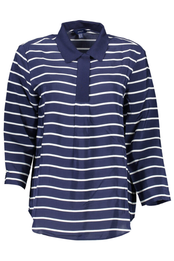 GANT WOMEN'S BLUE 3/4 SLEEVE POLO SHIRT