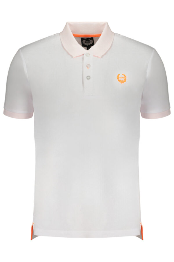 GIAN MARCO VENTURI MEN'S WHITE SHORT SLEEVED POLO SHIRT