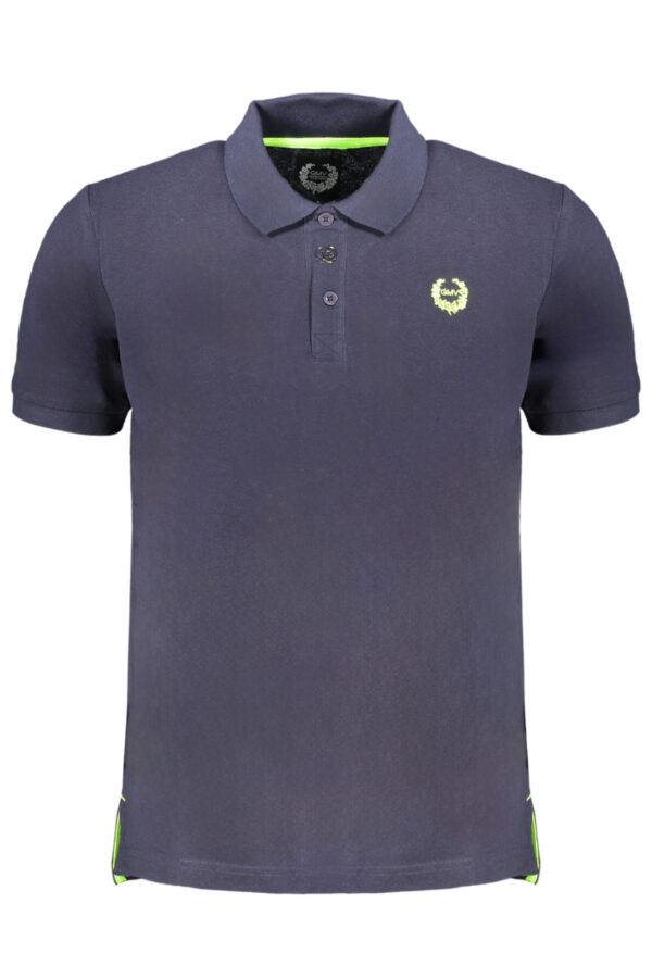 GIAN MARCO VENTURI MEN'S SHORT SLEEVED POLO SHIRT BLUE