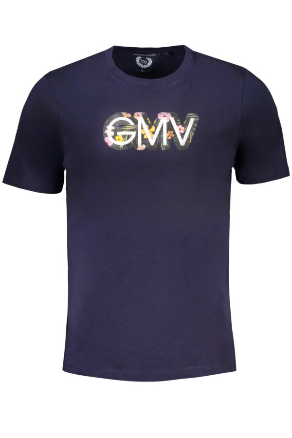 GIAN MARCO VENTURI MEN'S SHORT SLEEVED T-SHIRT BLUE