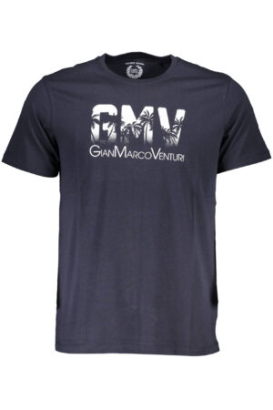 GIAN MARCO VENTURI MEN'S SHORT SLEEVE T-SHIRT BLUE