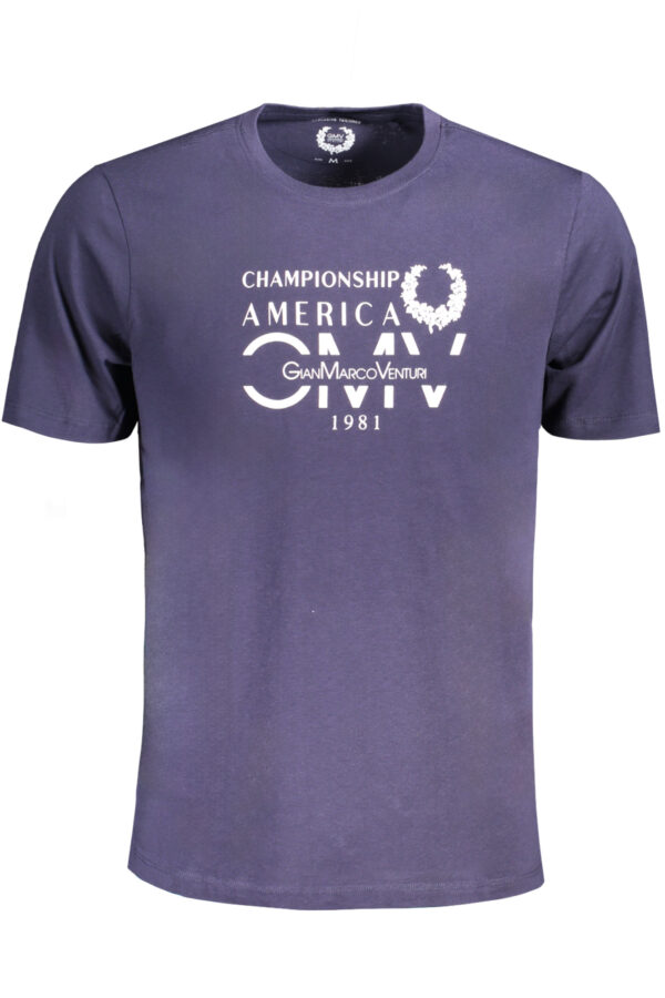 GIAN MARCO VENTURI MEN'S SHORT SLEEVED T-SHIRT BLUE