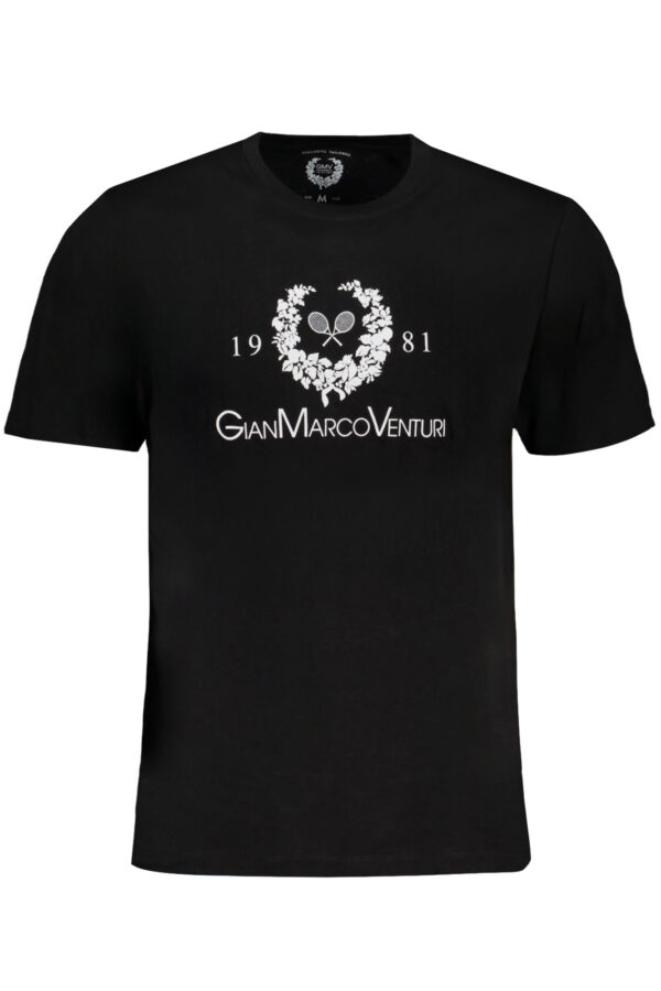 GIAN MARCO VENTURI MEN'S SHORT SLEEVED T-SHIRT BLACK