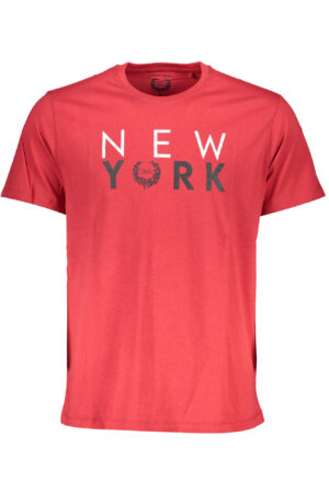 GIAN MARCO VENTURI MEN'S SHORT SLEEVE T-SHIRT RED