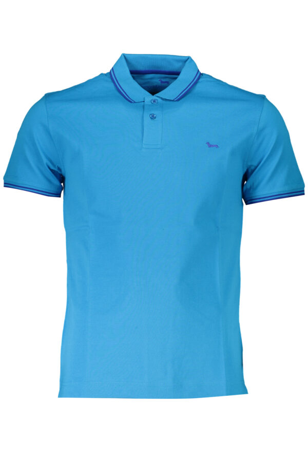 HARMONT & BLAINE MEN'S BLUE SHORT SLEEVED POLO SHIRT