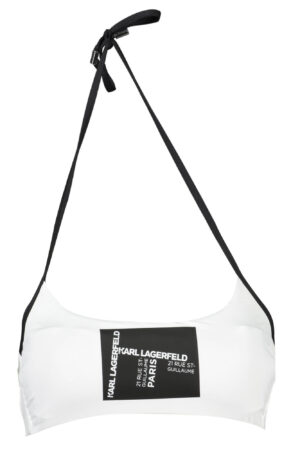 KARL LAGERFELD BEACHWEAR SWIMSUIT TOP WOMEN WHITE