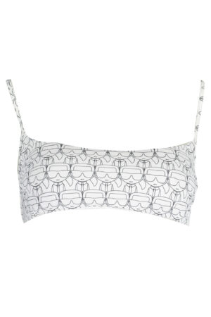 KARL LAGERFELD BEACHWEAR SWIMSUIT TOP WOMEN WHITE