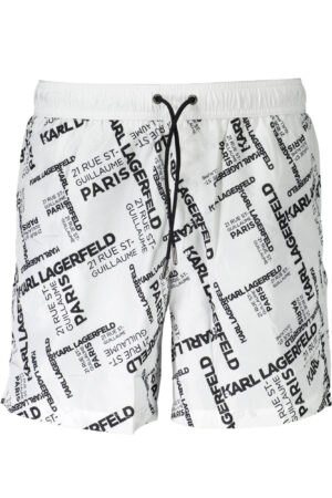 KARL LAGERFELD BEACHWEAR SWIMSUIT BOTTOM MEN WHITE