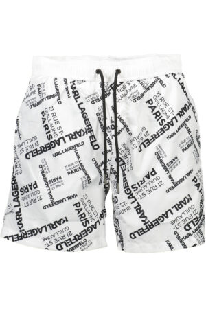 KARL LAGERFELD BEACHWEAR SWIMSUIT BOTTOM MEN WHITE