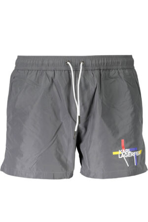 KARL LAGERFELD BEACHWEAR SWIMSUIT BOTTOM MEN GREY