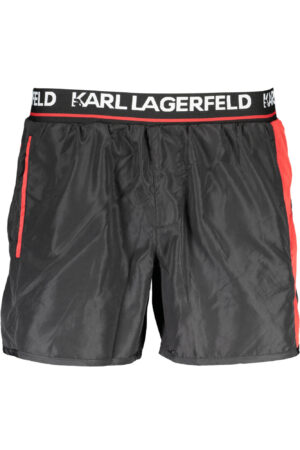 KARL LAGERFELD BEACHWEAR SWIMSUIT BLACK MEN'S BOTTOM