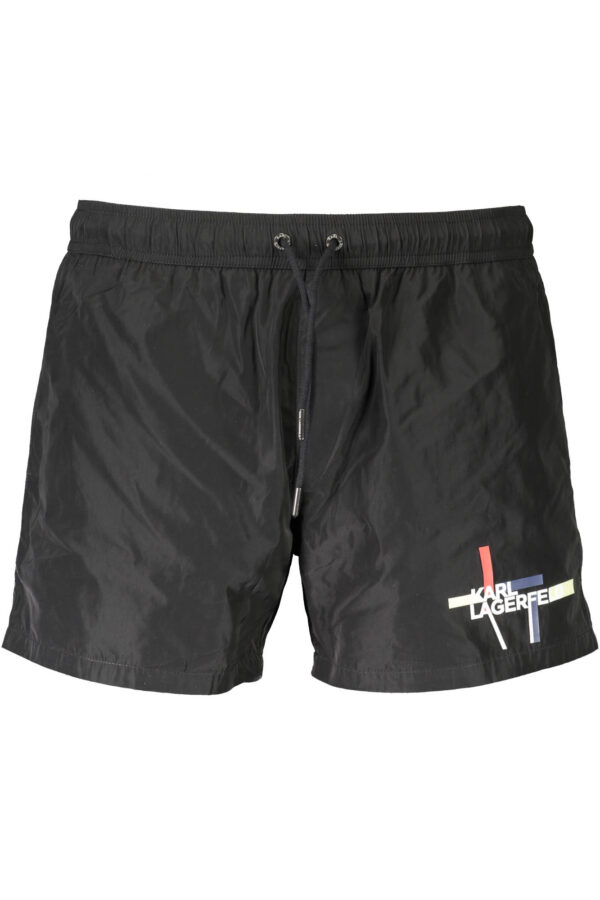 KARL LAGERFELD BEACHWEAR SWIMSUIT PARTS UNDER MAN BLACK