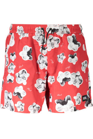 KARL LAGERFELD BEACHWEAR SWIMSUIT MEN'S BOTTOM RED