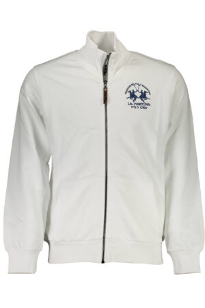 LA MARTINA MEN'S WHITE ZIP-UP SWEATSHIRT