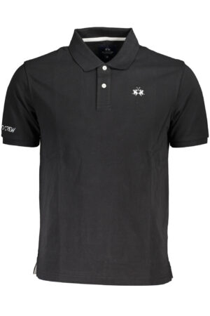 LA MARTINA MEN'S SHORT SLEEVE POLO BLACK