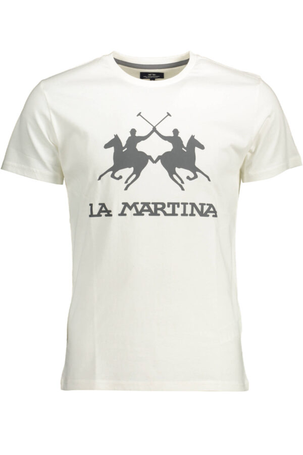 LA MARTINA MEN'S WHITE SHORT SLEEVE T-SHIRT