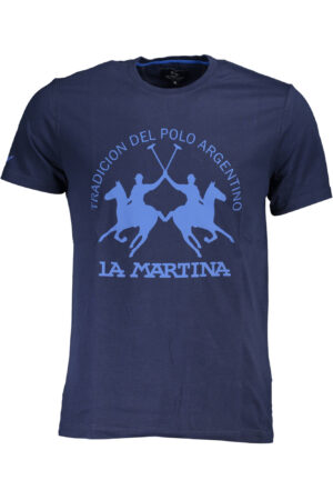 LA MARTINA MEN'S SHORT SLEEVE T-SHIRT BLUE