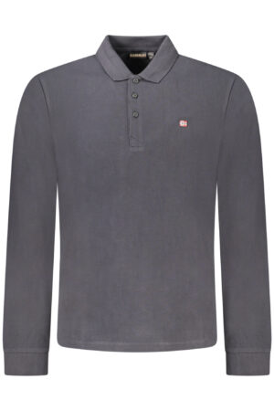NAPAPIJRI MEN'S LONG-SLEEVED POLO SHIRT BLACK