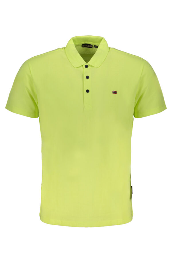 NAPAPIJRI YELLOW MEN'S SHORT SLEEVED T-SHIRT