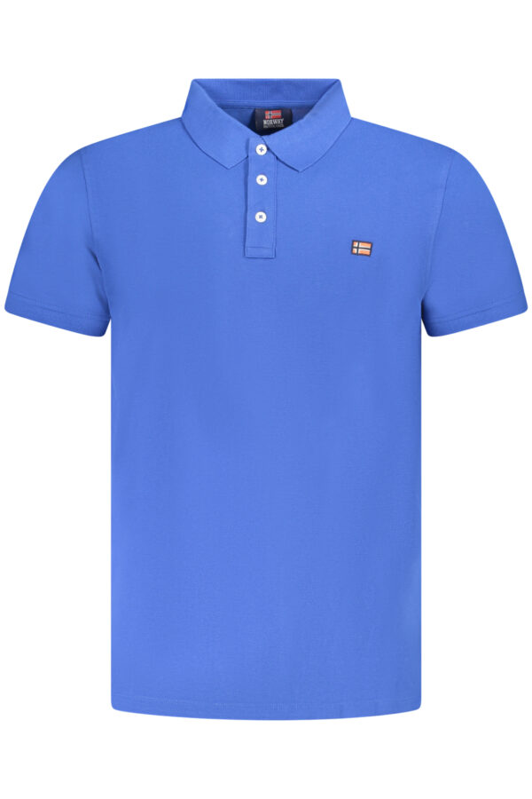 NORWAY 1963 MEN'S BLUE SHORT SLEEVE POLO SHIRT