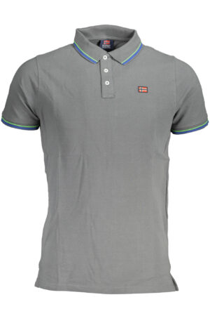 NORWAY 1963 MEN'S SHORT SLEEVE POLO SHIRT GREY