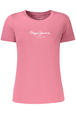 PEPE JEANS WOMEN'S PINK LONG-SLEEVE T-SHIRT