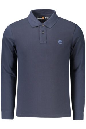 TIMBERLAND MEN'S LONG-SLEEVE POLO SHIRT, BLUE