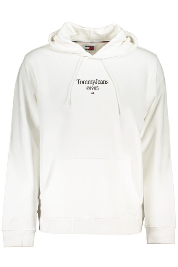 TOMMY HILFIGER MEN'S WHITE ZIPLESS SWEATSHIRT