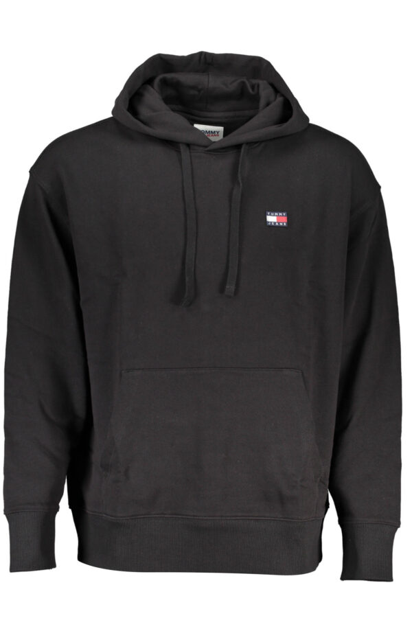 TOMMY HILFIGER MEN'S BLACK ZIPLESS SWEATSHIRT
