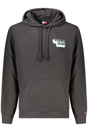 TOMMY HILFIGER MEN'S BLACK ZIP-UP SWEATSHIRT