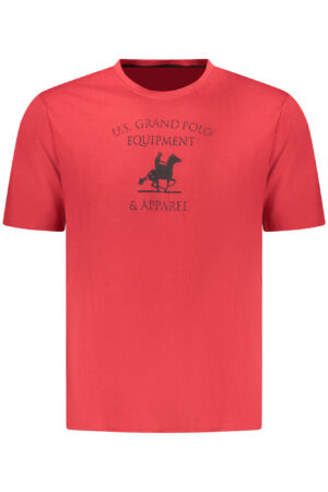 US GRAND MEN'S SHORT-SLEEVED RED T-SHIRT
